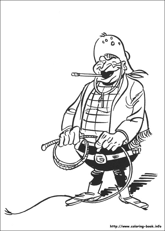 Lucky Luke coloring picture